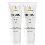 Hairtamin Shampoo And Conditioner Set - Paraben & Sulfate Free, Volumizing & Moisturizing, Natural Biotin Shampoos And Conditioners, Gentle Moisturizer On Curly & Color Treated Hair