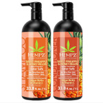 Hempz Hair Shampoo & Conditioner Set - Grapefruit & Peach Scent For Dry, Damaged And Color Treated Hair, Hydrating, Softening, Moisturizing With Biotin Duo Set 33.8 Fl Oz