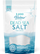 1400 Below 2.2 Lbs Dead Sea Salt, Fine Grain - Foot and Spa Bath Soak, Exfoliating Body Scrub, 100% Pure and Mineral-Rich, Relieves Sore Muscles and Soothes Joints