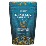 Bokek Organic Eucalyptus Bath Salt, Dead Sea Salt Scented With Certified Organic Essential Oil, 8 Ounce Resealable Pouch