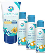 Stream 2 Sea Spf 30 Sport Sunscreen And Mask Defog Set - Outdoor Natural Protection For Body And Diver'S Equipment - Natural, Paraben Free, Sulfate Free And Reef Safe