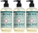 MRS. MEYER'S CLEAN DAY Hand Soap, Birchwood, Made with Essential Oils, 12.5 oz - Pack of 3