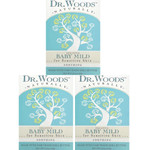 Dr. Woods Unscented Baby Mild Bar Soap with Organic Shea Butter, 5.25 oz (Pack of 3)