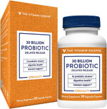 The Vitamin Shoppe Probiotic Delayed Release 30 Billion - with 10 Probiotic Strains to Support Digestive, Immune & Vaginal Health or Yeast Imbalance - Shelf Stable (30 Veggie Caps)