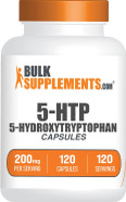 BULKSUPPLEMENTS.COM 5-HTP 200mg - 5-Hydroxytryptophan, 5 HTP Supplement, 5-HTP Capsules - HTP5 Supplement, Griffonia Seed Extract - Mood Support Supplement, 1 Capsule per Serving, 120 Capsules120 Count (Pack of 1)