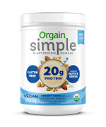 Orgain Organic Simple Vegan Protein Powder, Vanilla - 20G Plant Based Protein, Made With Fewer Ingredients, No Stevia Or Artificial Sweeteners, Gluten Free, Dairy Free, Soy Free - 1.25Lb15 Servings (Pack Of 1) Orgain Organic Simple Vegan Protein Powder, Vanilla - 20G Plant Based Protein, Made With Fewer Ingredients, No Stevia Or Artificial Sweeteners, Gluten Free, Dairy Free, Soy Free - 1.25Lb15 Servings (Pack Of 1)