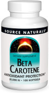 Source Naturals Beta Carotene 25000 iu Antioxidant Protection - Converted By Body To Vitamin A - 100 Softgels100 Count (Pack of 1)