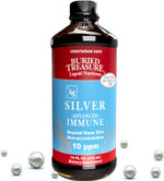Buried Treasure Silver Advanced Immune 10 Ppm Silver For Adults And Kids, 16Oz 96 Servings Nano Particle Non Accumulative Immune Support Booster
