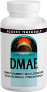 Source Naturals DMAE, Dimethylaminoethanol Bitartrate - Supports Mental Concentration - 50 Capsules