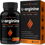 Premium L Arginine Supplement | 5-In-1 Nitric Oxide Supplement | L-Arginine Powder & L Citrulline Enhanced With Grape Seed & Ginger | Energy, Blood Flow, Heart Health & Stamina | 60 Vegan Capsules Premium L Arginine Supplement | 5-In-1 Nitric Oxide Supplement | L-Arginine Powder & L Citrulline Enhanced With Grape Seed & Ginger | Energy, Blood Flow, Heart Health & Stamina | 60 Vegan Capsules