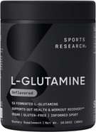 Sports Research L-Glutamine - Workout Recovery, Immune Health & Gut Health Support - 5 G Per Serving - 10.58 Oz Sports Research L-Glutamine - Workout Recovery, Immune Health & Gut Health Support - 5 G Per Serving - 10.58 Oz