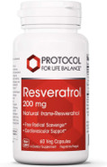 Protocol Resveratrol 200Mg - Red Vine Extract And Japanese Knotweed - Heart Health - 60 Veg Caps