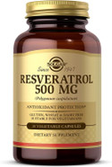 Solgar Resveratrol 500 Mg, 30 Vegetable Capsules - Antioxidant Protection - Gluten Free, Dairy Free - 30 Servings Solgar Resveratrol 500 Mg, 30 Vegetable Capsules - Antioxidant Protection - Gluten Free, Dairy Free - 30 Servings
