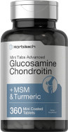 Advanced Glucosamine Chondroitin Msm Plus Turmeric | 360 Mini Coated Tablets | Non-Gmo And Gluten Free Supplement | By Horbaach Advanced Glucosamine Chondroitin Msm Plus Turmeric | 360 Mini Coated Tablets | Non-Gmo And Gluten Free Supplement | By Horbaach
