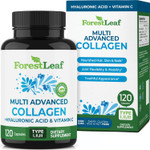 Forestleaf Multi Collagen Pills With Hyaluronic Acid + Vitamin C | Hydrolyzed Collagen Supplements For Women Or Men | Multi Collagen Capsules Peptides For Skin, Wrinkles, 120 Caps Forestleaf Multi Collagen Pills With Hyaluronic Acid + Vitamin C | Hydrolyzed Collagen Supplements For Women Or Men | Multi Collagen Capsules Peptides For Skin, Wrinkles, 120 Caps