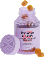 Lemme Glow Collagen Hair Gummies For Strong, Thick Hair & Reduced Shedding With Multi-Collagen Peptides, Biotin, Trace Minerals, Zinc, Vitamins A, C & E, Dairy & Gluten Free, Peach Flavor, 60 Ct Lemme Glow Collagen Hair Gummies For Strong, Thick Hair & Reduced Shedding With Multi-Collagen Peptides, Biotin, Trace Minerals, Zinc, Vitamins A, C & E, Dairy & Gluten Free, Peach Flavor, 60 Ct