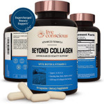 Live Conscious Beyond Collagen Multi Collagen Capsules - Types I, Ii, Iii, V & X - Hydrolyzed Blend With Biotin & Vitamin C For Hair, Skin, Nails 90 Capsules