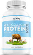 Revive Naturals Multi Collagen Protein Capsules - Types I, Ii, Iii, V & X - Hydrolysed Grass Fed Bovine, Wild Caught Marine & Free-Range Chicken, Made With Hyaluronic Acid & Vitamin C, 120 Caps Revive Naturals Multi Collagen Protein Capsules - Types I, Ii, Iii, V & X - Hydrolysed Grass Fed Bovine, Wild Caught Marine & Free-Range Chicken, Made With Hyaluronic Acid & Vitamin C, 120 Caps