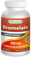 Best Naturals Bromelain Proteolytic Digestive Enzymes Supplements, 500 Mg, 120 Tablets - Supports Healthy Digestion, Joint Health, Nutrient Absorption Best Naturals Bromelain Proteolytic Digestive Enzymes Supplements, 500 Mg, 120 Tablets - Supports Healthy Digestion, Joint Health, Nutrient Absorption