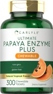 Carlyle Papaya Enzyme Chewable Tablets | Vegetarian, Non-Gmo, Gluten Free Formula | Tropical Flavor
