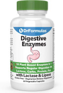 Drformulas Digestive Enzymes For Bloating Relief, Gas, Lactose Intolerance, Digestion Support With Lactase, Amylase, Lipase, Bromelain, Protease, 60 Capsules Drformulas Digestive Enzymes For Bloating Relief, Gas, Lactose Intolerance, Digestion Support With Lactase, Amylase, Lipase, Bromelain, Protease, 60 Capsules