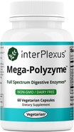 Interplexus Mega-Polyzyme - Full Spectrum Vegetarian Digestive Enzymes With Bromelain For Gastrointestinal Support - Gluten Free, Dairy Free, Soy Free - 60 Capsules (60 Servings) Interplexus Mega-Polyzyme - Full Spectrum Vegetarian Digestive Enzymes With Bromelain For Gastrointestinal Support - Gluten Free, Dairy Free, Soy Free - 60 Capsules (60 Servings)