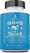 Ancestral Supplements Grass Fed Ovine (Sheep) Thymus Glandular Extract, 3000Mg, Histamine, Energy, Allergy And Immune Support Supplement With Grass Fed Beef Liver, Non Gmo, 180 Capsules