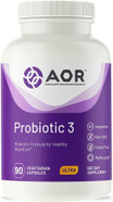 Aor, Probiotic 3, Digestive Aid For A Healthy Gastrointestinal Tract, Gut Flora And Immune Response, Dietary Supplement, 45 Servings (90 Capsules)