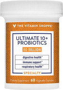 The Vitamin Shoppe Ultimate 10+ Probiotics, 50 Billion Cfus For Digestive Health, Immune Support And Respiratory Health (60 Vegetable Capsules)60 Count (Pack Of 1) The Vitamin Shoppe Ultimate 10+ Probiotics, 50 Billion Cfus For Digestive Health, Immune Support And Respiratory Health (60 Vegetable Capsules)60 Count (Pack Of 1)