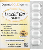 LactoBif Probiotics, 100 Bllion CFU, 8 Active & Clinically Researched Probiotic Strains, Soy-Free, Sugar-Free, Vegetarian, Individually Double-foil Blister Sealed, 30 Veggie Capsules