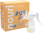 TensCare Nouri Pump Manual Breast Pump with 2 Suction Levels for Comfortable Expression, Natural BPA Free Solution with Breast Protectors, White