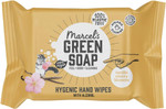 Marcel's Green Soap Hygienic Wet Wipes for Hands Pack of 15 - Vanilla & Cherry Blossom - Plant Based - Environmentally Friendly