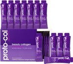 Proto-Col Beauty Collagen Supplements for Women - 10,000mg Bovine Collagen Peptides with Hyaluronic Acid, Vitamins and Minerals - Red Berry Flavour - 15 Sachets Proto-Col Beauty Collagen Supplements for Women - 10,000mg Bovine Collagen Peptides with Hyaluronic Acid, Vitamins and Minerals - Red Berry Flavour - 15 Sachets