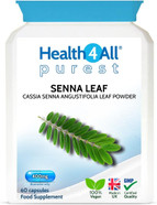 Health4All Senna Leaf 400Mg 60 Capsules (V) (Not Tablets) Purest: No Additives. Natural Vegan Herbal Overnight Relief Health4All Senna Leaf 400Mg 60 Capsules (V) (Not Tablets) Purest: No Additives. Natural Vegan Herbal Overnight Relief