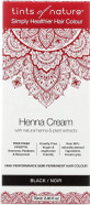 Tints of Nature Black Semi-Permanent Henna Cream Hair Colour, Ammonia-Free and 95% Natural, 70ml Tints of Nature Black Semi-Permanent Henna Cream Hair Colour, Ammonia-Free and 95% Natural, 70ml