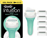 WILKINSON SWORD - Intuition Sensitive care Blades For Women | No Shave Gel Needed | Razor Handle + 6 Blade Refills WILKINSON SWORD - Intuition Sensitive care Blades For Women | No Shave Gel Needed | Razor Handle + 6 Blade Refills