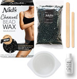 Nad's Hard Wax Beads Activated Charcoal Waxing Kit, Hot Wax Beads Hair Removal for Women, No Strips Needed, 200g Nad's Hard Wax Beads Activated Charcoal Waxing Kit, Hot Wax Beads Hair Removal for Women, No Strips Needed, 200g