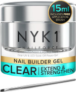 NYK1 Builder Gel In A Bottle (15ml) NAILFORCE Nail Builder Gel For Nails LED/UV Clear Hard Gel Builder For Nails Hard Strong Nail Tips And Extensions - Nail Strengthener To Repair Split Broken Nails NYK1 Builder Gel In A Bottle (15ml) NAILFORCE Nail Builder Gel For Nails LED/UV Clear Hard Gel Builder For Nails Hard Strong Nail Tips And Extensions - Nail Strengthener To Repair Split Broken Nails