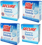 Fitty Dent Secure - Denture Cleansing Tablets - 32 Tablets - Pk Of 4