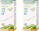 14 Masmi Super Plus Applicator Tampons Certified Organic Cotton, Hypoallergenic, Biodegradable, Perfume, Viscose, Rayon, Chlorine and Dioxin Free (Twin Pack)

SIZE: Twin Pack