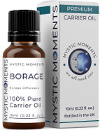 Mystic Moments | Borage Carrier Oil 10ml - Pure & Natural Oil Perfect For Hair, Face, Nails, Aromatherapy, Massage and Oil Dilution Vegan GMO Free Mystic Moments | Borage Carrier Oil 10ml - Pure & Natural Oil Perfect For Hair, Face, Nails, Aromatherapy, Massage and Oil Dilution Vegan GMO Free