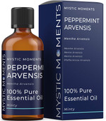 Mystic Moments | Peppermint Arvensis Essential Oil 100ml - Pure & Natural Oil for Diffusers, Aromatherapy & Massage Blends Vegan GMO Free Mystic Moments | Peppermint Arvensis Essential Oil 100ml - Pure & Natural Oil for Diffusers, Aromatherapy & Massage Blends Vegan GMO Free