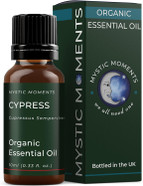 Mystic Moments | Organic Cypress Essential Oil 10ml - Pure & Natural Oil for Diffusers, Aromatherapy & Massage Blends Vegan GMO Free Mystic Moments | Organic Cypress Essential Oil 10ml - Pure & Natural Oil for Diffusers, Aromatherapy & Massage Blends Vegan GMO Free