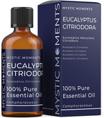 Mystic Moments | Eucalyptus Citriodora Essential Oil 100ml - Pure & Natural oil for Diffusers, Aromatherapy & Massage Blends Vegan GMO Free Mystic Moments | Eucalyptus Citriodora Essential Oil 100ml - Pure & Natural oil for Diffusers, Aromatherapy & Massage Blends Vegan GMO Free