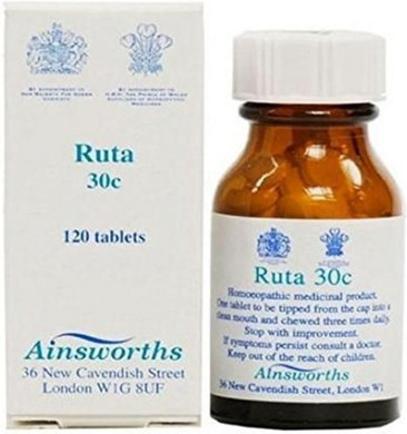Ainsworths 30C Ruta Homoeopathic Remedy - Pack Of 120 Tablets