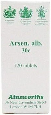 Ainsworths 30C Arsen ALB Homoeopathic Remedy - Pack of 120 Tablets