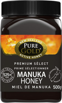 Manuka Honey 525+ MGO Certified Pure Gold Premium Manuka Honey 500g, (packaging may vary)