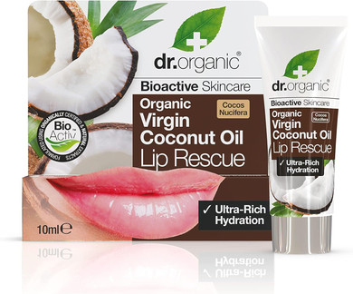 Dr Organic, Organic Coconut Oil Lip Rescue Serum, Natural, Vegetarian, Cruelty Free, Paraben & Sls Free, 10Ml