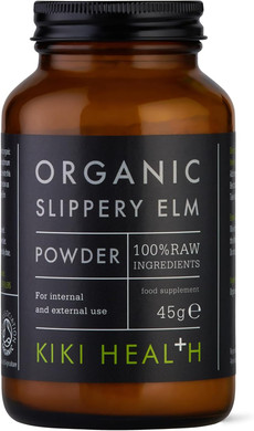 KIKI Health Organic Slippery Elm Powder 45g - Suitable for Vegans & Vegetarians - No Sweeteners, Colours or Artificial Flavouring - Slippery Elm Supports The Digestive System
