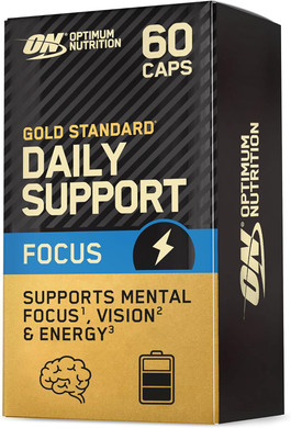 Optimum Nutrition Gold Standard Daily Support Focus, Food Supplements For Adults, Caffeine Capsuleswith Vitamins D, A, B And Plant Extracts, Suitable For Vegetarians, 60 Capsules